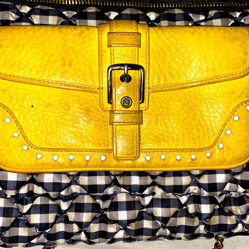 Yellow coach wristlet